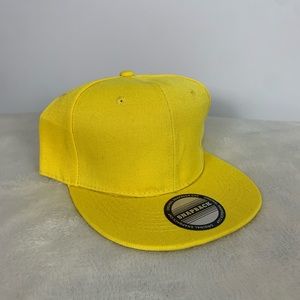 Yellow SnapBack Hat Bumblebee Flatbill Bright Vibrant Transformers Color Blank